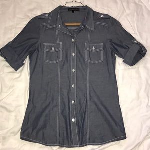 Dark Chambray Blouse